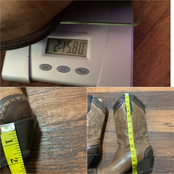 Corral Womens Size 10 M Brown/beige Leather Western Cowboy Boots Pointed Toe - Picture 8 of 8